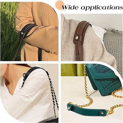 3Pcs 3 Colors Cowhide Leather Bag Strap Covers FIND-OC0002-05-1