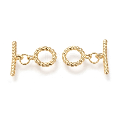 Brass Toggle Clasps KK-F820-03A-G-1