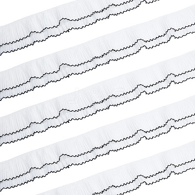 6 Yards 2-Layer Polyester Pleated Ribbon OCOR-FG0002-03B-1