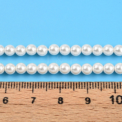 Baking Paint Pearlized Glass Pearl Bead Strands HY-N002-4mm-A11-1
