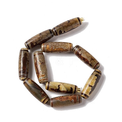 Tibetan Style dZi Beads Strands G-A024-01F-1