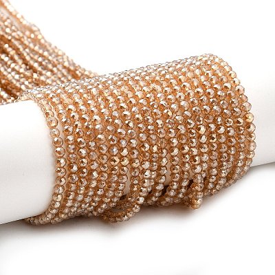 Transparent Electroplate Glass Beads Strands X1-GLAA-H021-01B-PL01-1