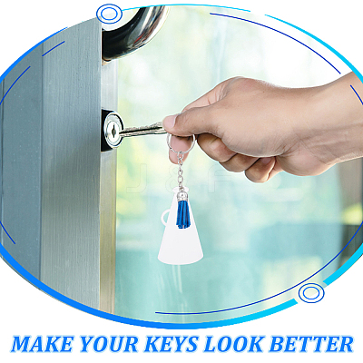 DIY Blank Loudspeaker Charm Keychain Making Kit DIY-WH0386-75-1