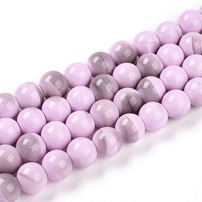 Baking Paint Glass Beads Strands DGLA-N013-10mm-08-1