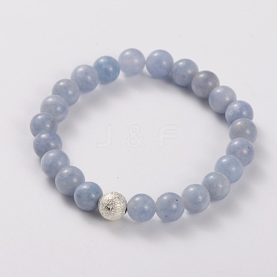 Natural Gemstone Stretch Bracelets X-BJEW-JB01699-05-1