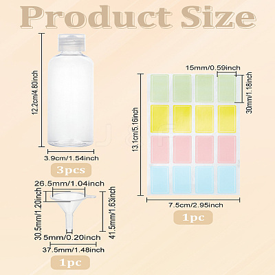 Column PET Flip Top Cap Bottles AJEW-LP0004-19B-1
