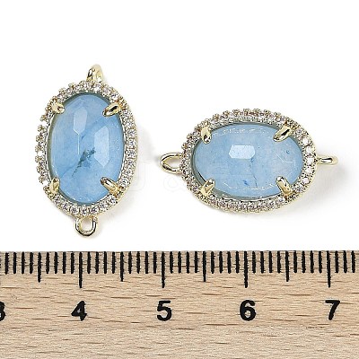 Dyed Natural White Jade Faceted Oval Links G-B126-07G-01-1