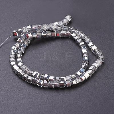 Electroplate Glass Beads Strands EGLA-D018-4x4mm-19-1