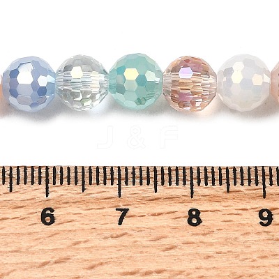 Electroplate Glass Beads Strands EGLA-D300-06-8mm-06-1