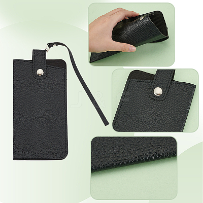 4Pcs 4 Colors Imitation Leather Glasses Storage Bags ABAG-AR0001-05-1