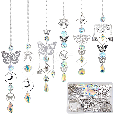 DIY Butterfly Hanging Suncatcher Making Kits DIY-SC0030-69-1