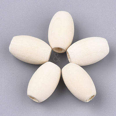 Unfinished Natural Wooden Beads X-WOOD-S053-02-1