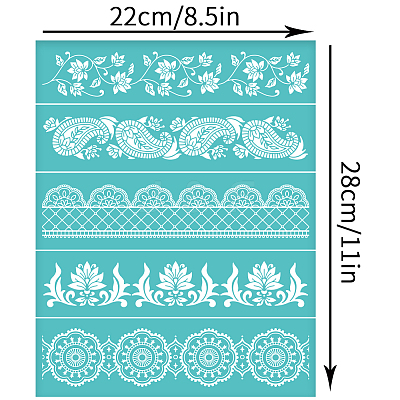 Self-Adhesive Silk Screen Printing Stencil DIY-WH0338-130-1