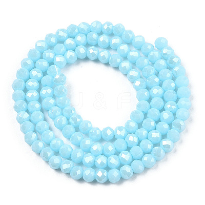 Electroplate Glass Beads Strands EGLA-A034-P3mm-A25-1