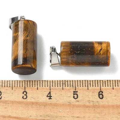 Natural Tiger Eye Pendants G-B127-17P-01-1