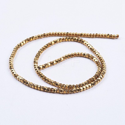 Electroplate Non-Magnetic Synthetic Hematite Beads Strands G-F562-S07-1