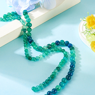 2 Strands 2 Styles Natural Dragon Veins Agate Beads Strands G-TA0002-58-1