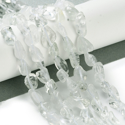 Natural Green Quartz Beads Strands G-P497-01C-67-1