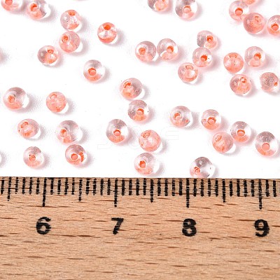 8/0 Inside Colours Transparent Glass Seed Beads SEED-T007-06H-1