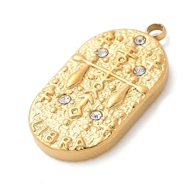 304 Stainless Steel Pendants STAS-F349-03G-10-1
