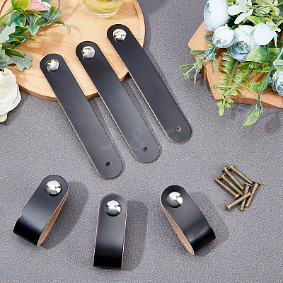 12 Sets PU Leather Door Handles FIND-NB0001-52-1
