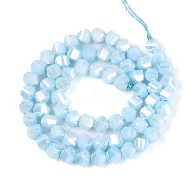 Anti-Tarnish Electroplate Glass Beads Strands GLAA-T025-6mm-14C-1