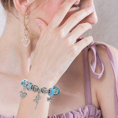 DIY European Style Bracelet Kits. including Alloy & Resin European Beads DIY-YW0012-11A-1