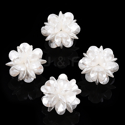 Handmade ABS Plastic Imitation Pearl Woven Beads FIND-N050-19-01-1