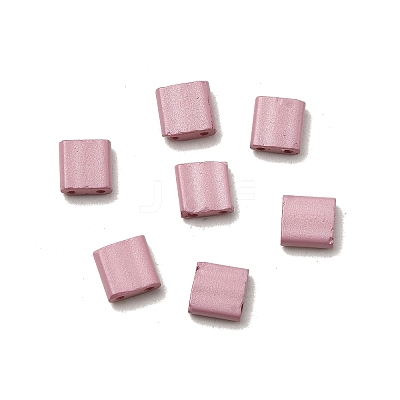 2-Hole Baking Paint Glass Seed Beads SEED-S023-17C-40-1