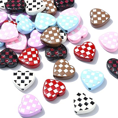 35Pcs 7 Colors Spray Painted Alloy Beads ENAM-CJ0006-11-1