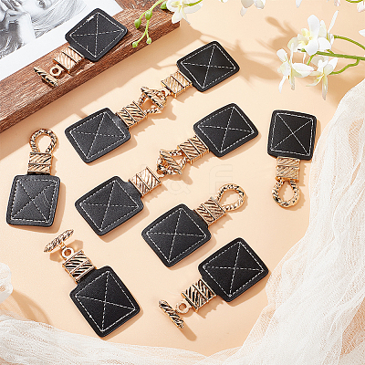 6Pcs PU Leather Toggle Buckle FIND-FG0002-72-1