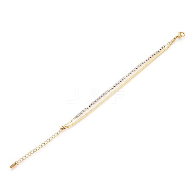 304 Stainless Steel Multi-layer Bracelets BJEW-T022-13G-1