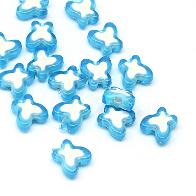 Transparent Butterfly Acrylic Beads TACR-Q007-01H-1