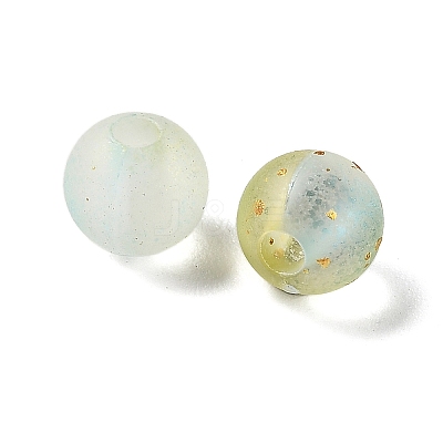 Frosted Transparent Acrylic Beads OACR-F013-12H-1