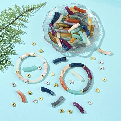 DIY Curved Tube Bracelet Making Kit DIY-FS0010-36-1