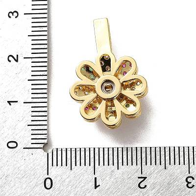 Brass Micro Pave Cubic Zirconia Pendants KK-P320-04C-G-1