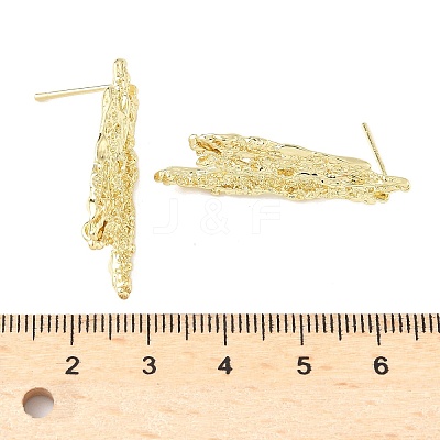 Brass Stud Earring Findings KK-Z106-03G-01-1