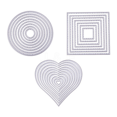 Carbon Steel Cutting Dies Stencils Sets DIY-PH0010-04-1
