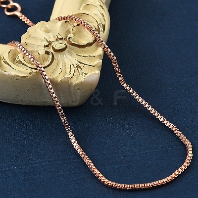 Rack Plating Brass Box Chain Bracelets for Women BJEW-G735-02RG-1