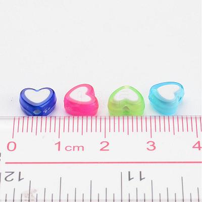 Transparent Heart Acrylic Beads X-TACR-S117-M-1