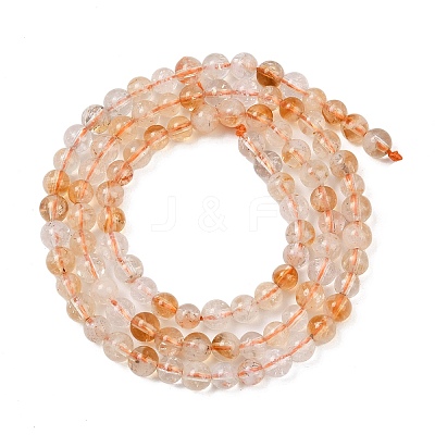 Heated Natural Citrine Bead Strands G-P466-01D-01-1