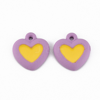 Spray Painted Alloy Enamel Charms PALLOY-T075-129C-RS-1