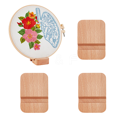 4Pcs Wood Embroidery Hoop Easels ODIS-WH0331-02B-1