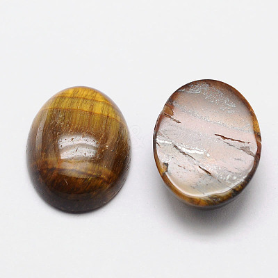 Oval Natural Tiger Eye Cabochons G-K020-30x22mm-04-1