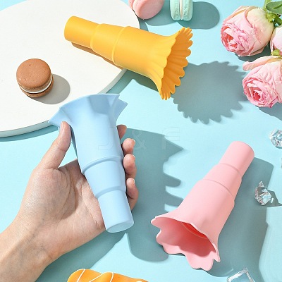 Silicone Ice Cream Cone Ice Pop Holder Sets DIY-CJC0006-20-1