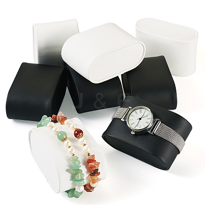 8Pcs 2 Colors Imitation Leather Watch Display Pillows ODIS-TA0001-05-1