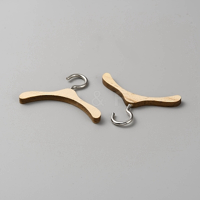 Wood Doll Hangers DIY-WH0569-20B-1