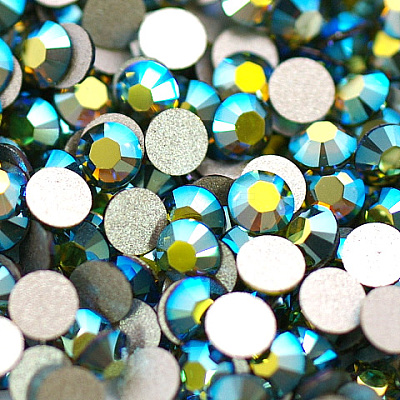 Glass Flat Back Rhinestone RGLA-C002-SS12-228AB-1