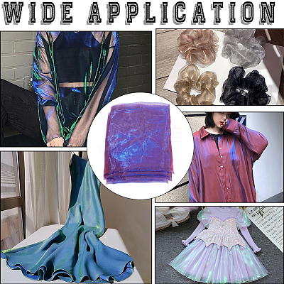 Polyester Organza Fabric DIY-WH0003-138B-1