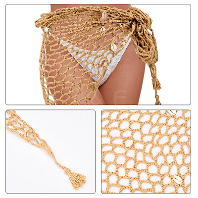 Polyester Women Crochet Beach Cover Up Sarong Wrap FIND-WH20019-154-1